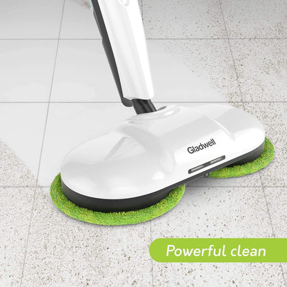 Gladwell Glider Cordless Electric Mop, 3 in 1 Spinner, Scrubber and Waxer Quiet and Powerful Cleaner, Spin Scrubber and Buffer, Polisher for Hard Wood, Tile, Vinyl, Marble And Laminate Floor