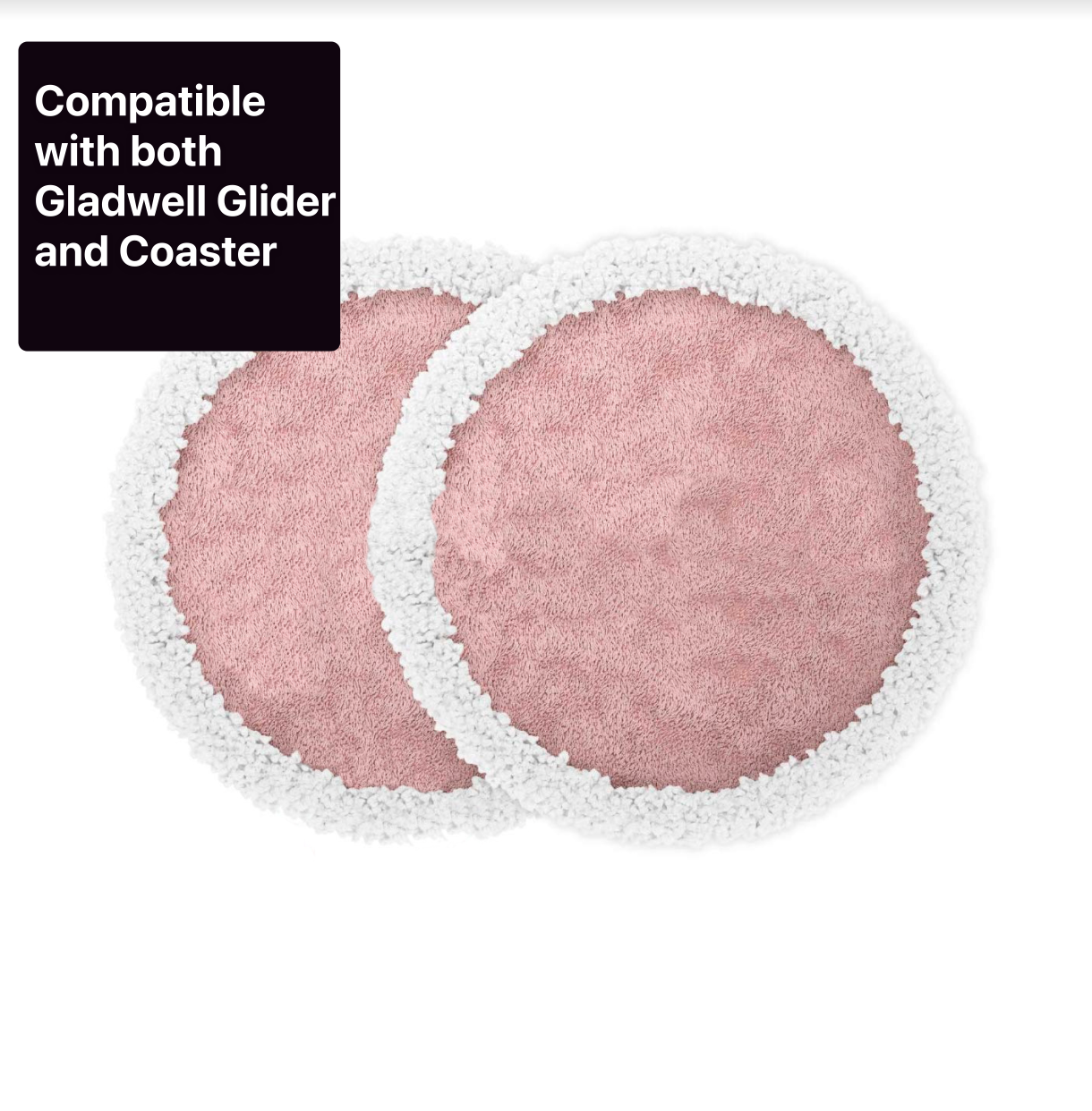 Gladwell Mop Spare Parts Glider/Coaster Set Of Two Pink Pads