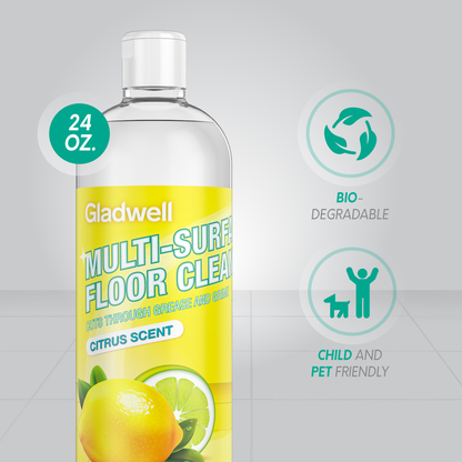 Gladwell Multi Surface Floor Cleaner Disinfectant Detergent and Cleaning Solution - Citrus